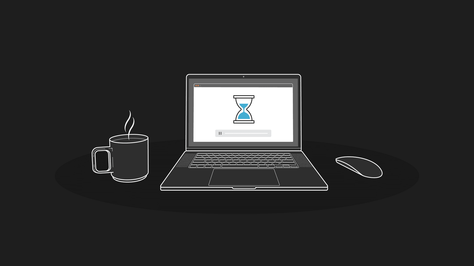 Horizontal Laptop Illustration